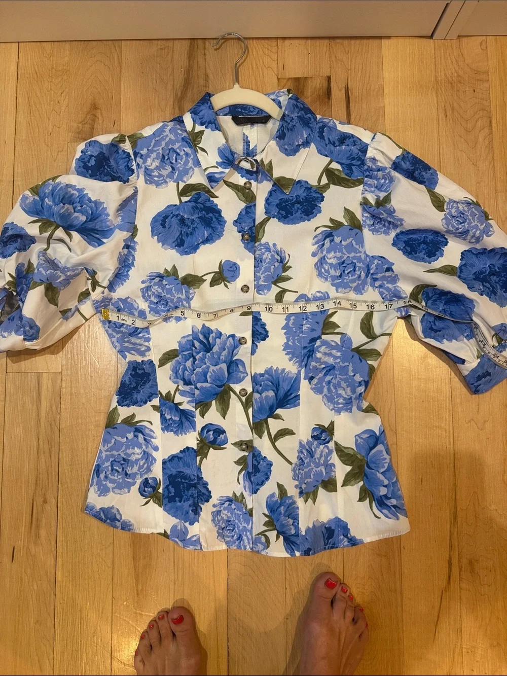 Zara Floral Print Poplin Shirt